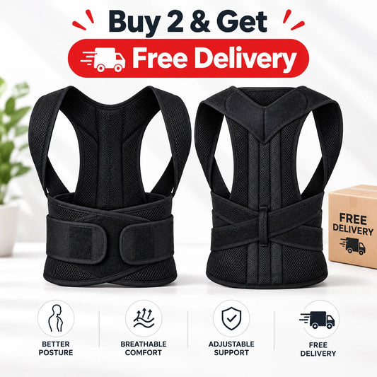 Adjustable Posture Corrector Belt – Upper Back &amp; Shoulder Support